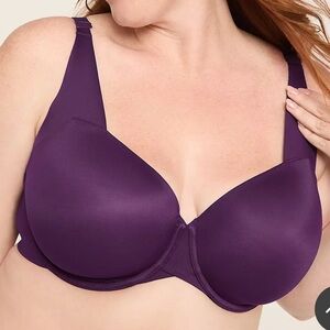 Lane Bryant Cacique Balconette bra size 40D purple with matching panty